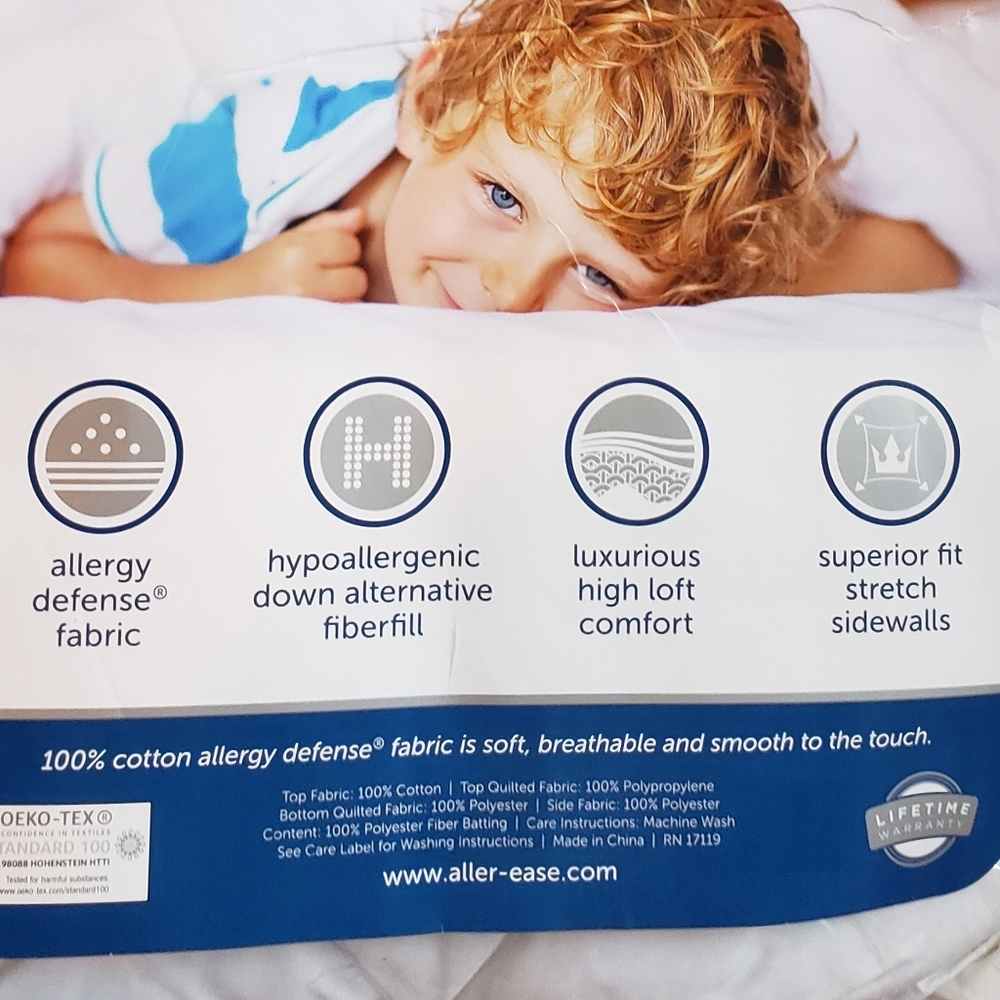 Allerease complete allergy protection queen mattress pad - Picture 3 of 3